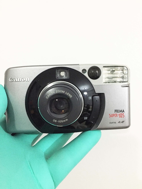 Appareil Photo Compact CANON PRIMA 105 - 35mm Argentique Point & Shoot Noir - Occasion Fonctionnel
