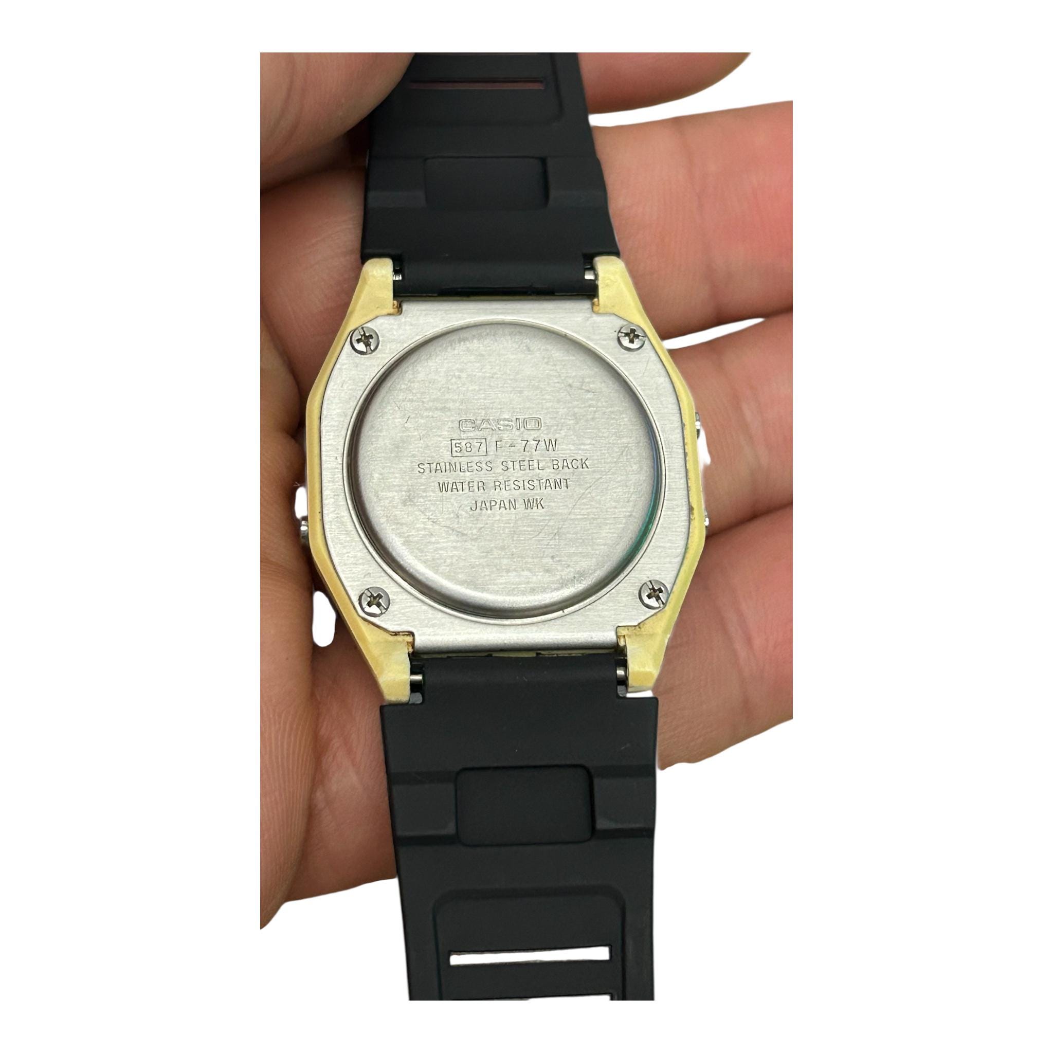 RARE COLOR Casio Quartz F-77W Digital Vintage Men's Watch 1980s