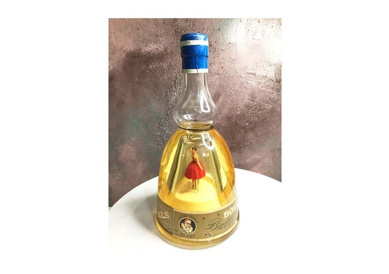 Bols Gold 1950's Ballerina Liquor Bottle/ Vintage Orginal Very Rare