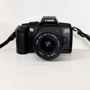 Vintage Canon EOS 5000 + Canon Zoom 38-76 mm Lens /Lens Caps / Very good condition/ 35mm Film Camera/  35 mm Film Analog Camera/