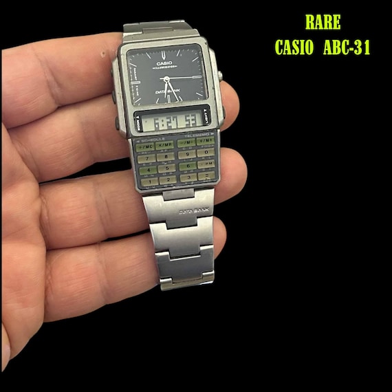 a*i様 カシオ データバンク ABC-31 アナログ×デジタル 腕時計　電卓 RARE Vintage Casio ABC-31 Calculator Watch - Digital Data Bank