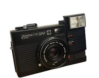 Vintage Konica C35 EF3 Camera: Hexanon 35mm F2.8 Lens, Street