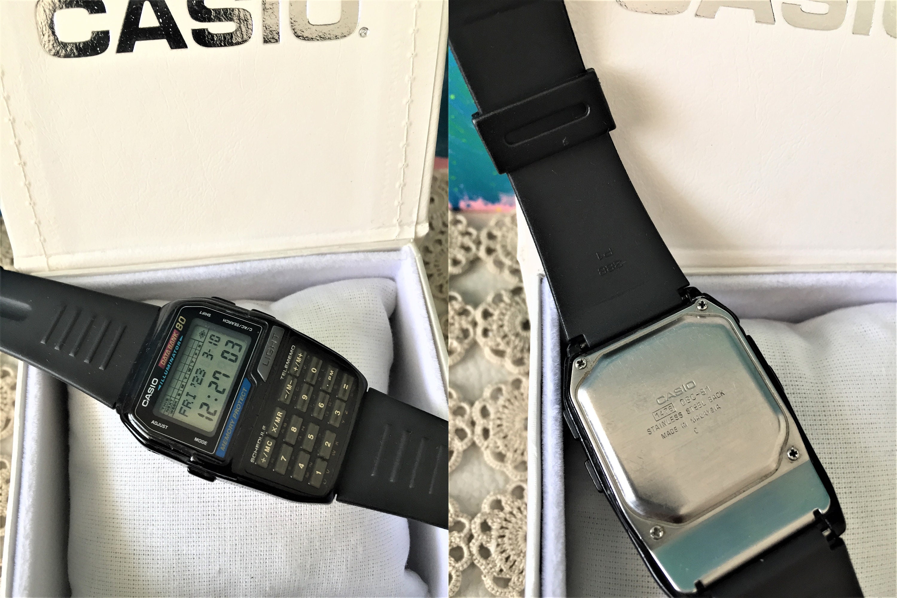 CASIO データバンク DBC-81 ブラック Casio DBC-81 Calculator/ Watch Module 1476 Vintage/very Good