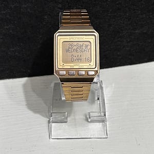 Ultra Rare Spacetronic  W030-001A Seiko  Digital Japan Gold Tone Case Men Watch 1985s İslamic Watch