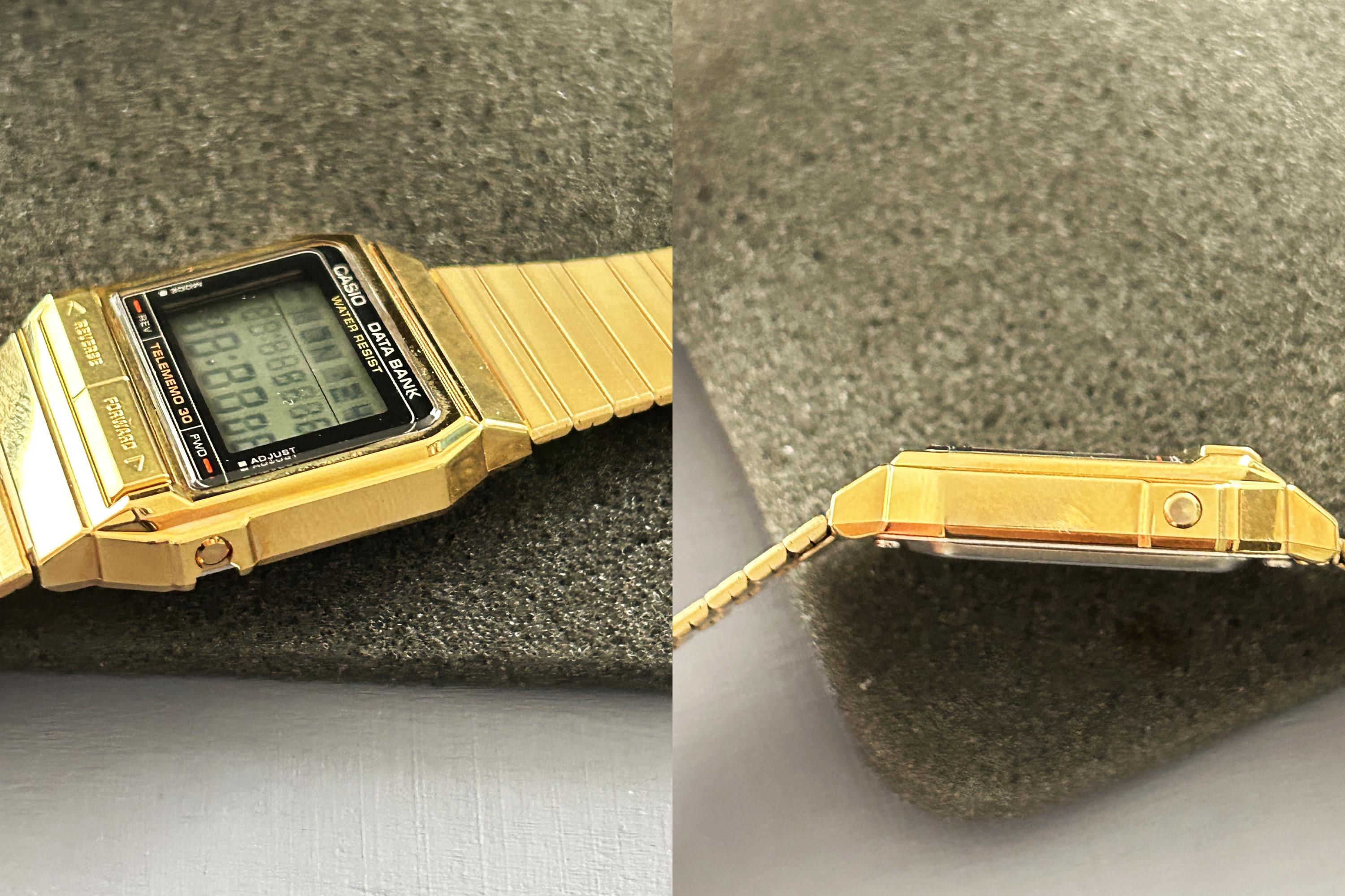 Gold Tone Casio RARE DB-31 Data Bank / Watch Module 871/ Tele Memo