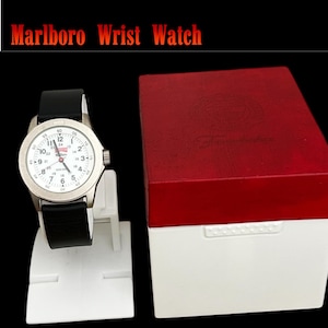 Marlboro wrist watch/ Great Vintage Condition/  Slicone Original Marlboro Strap  Very nice collectible item/Works very well ADVENTURE TEAM