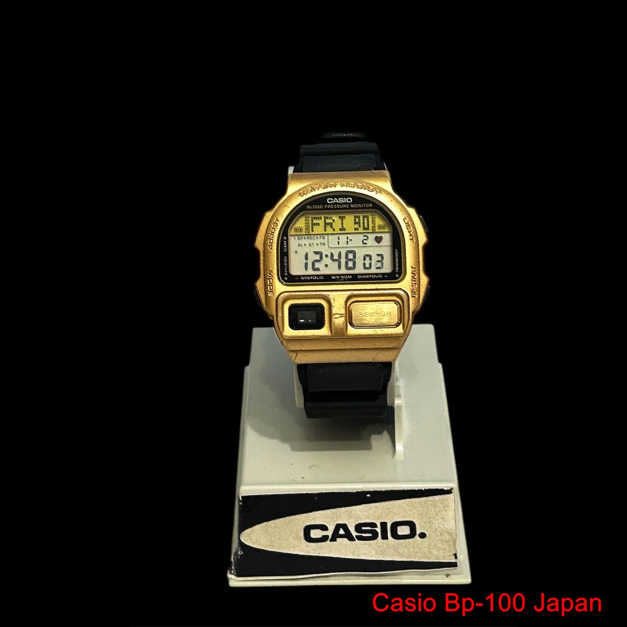 ❴新品希少❵　CASIO BP-100 血圧計　オールドカシオ CASIO - CASIO BP100 血圧・心拍数 測定 腕時計黄色 80s