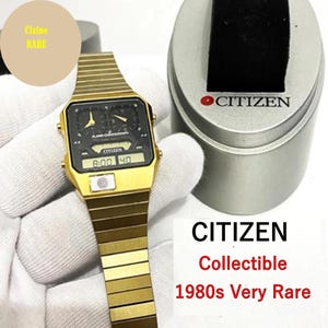 Almost Unused Citizen 30-5529 Ana Digi Temp, watch, classical, vintage gold watch, classic watch, unique watches, japan, gift,dress watch