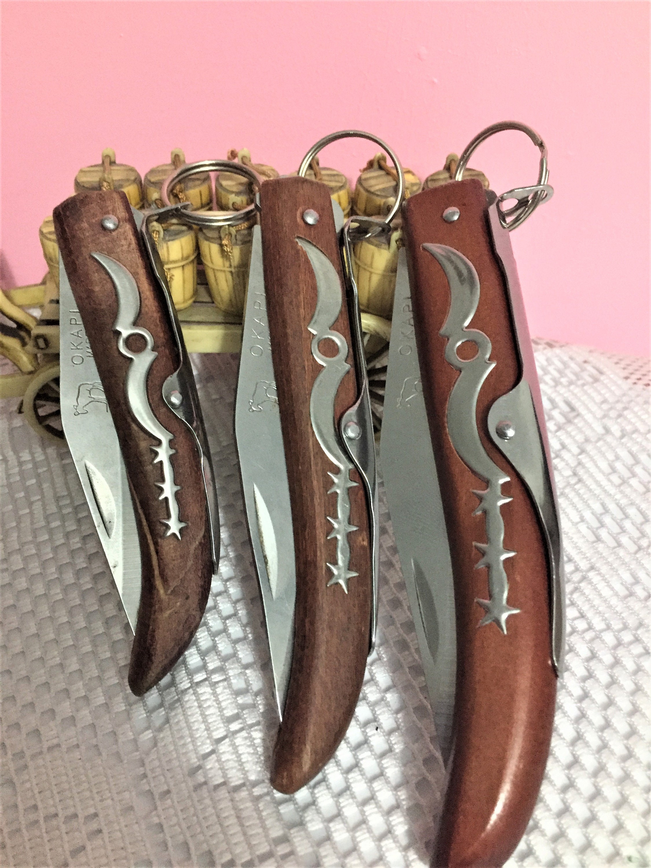 SET of 3 Okapi Stainless Steel / Handmade Africa Knife/ Made Etsy