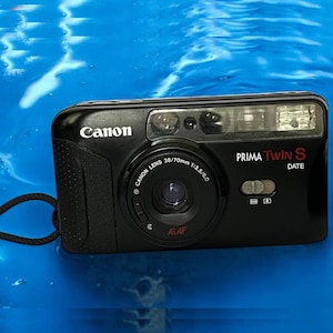 Vintage  Canon Prima Twin S, film camera 35mm, kameratasche, 35mm film camera, point and shoot, camera, kompaktkamera, analog camera