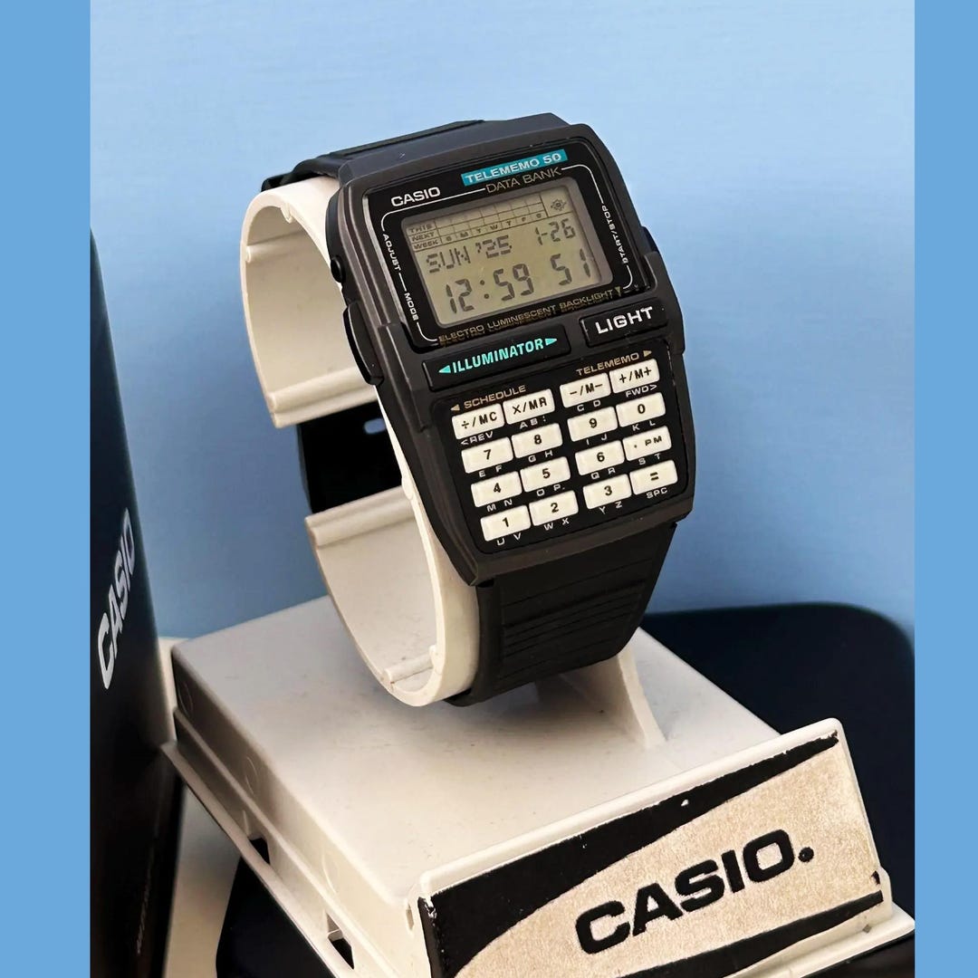 Vintage Nos Casio Dbc-63 Micro Cosmos Telememo 50 Databank