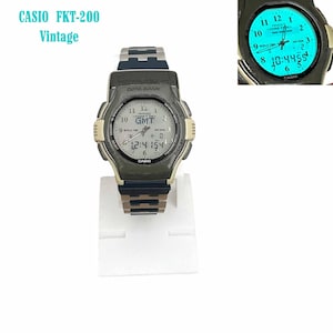 Vintage Casio Data Bank Fkt-200 Watch  Digital Quartz Men Databank
