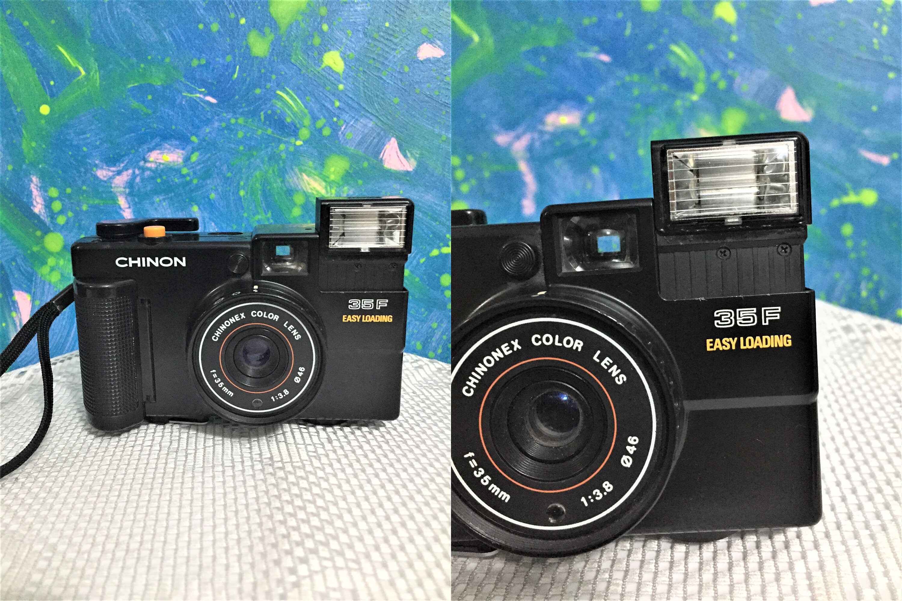 ヴィンテージ チノン 35F/ 簡単に装填できる 35 M カメラ、動作