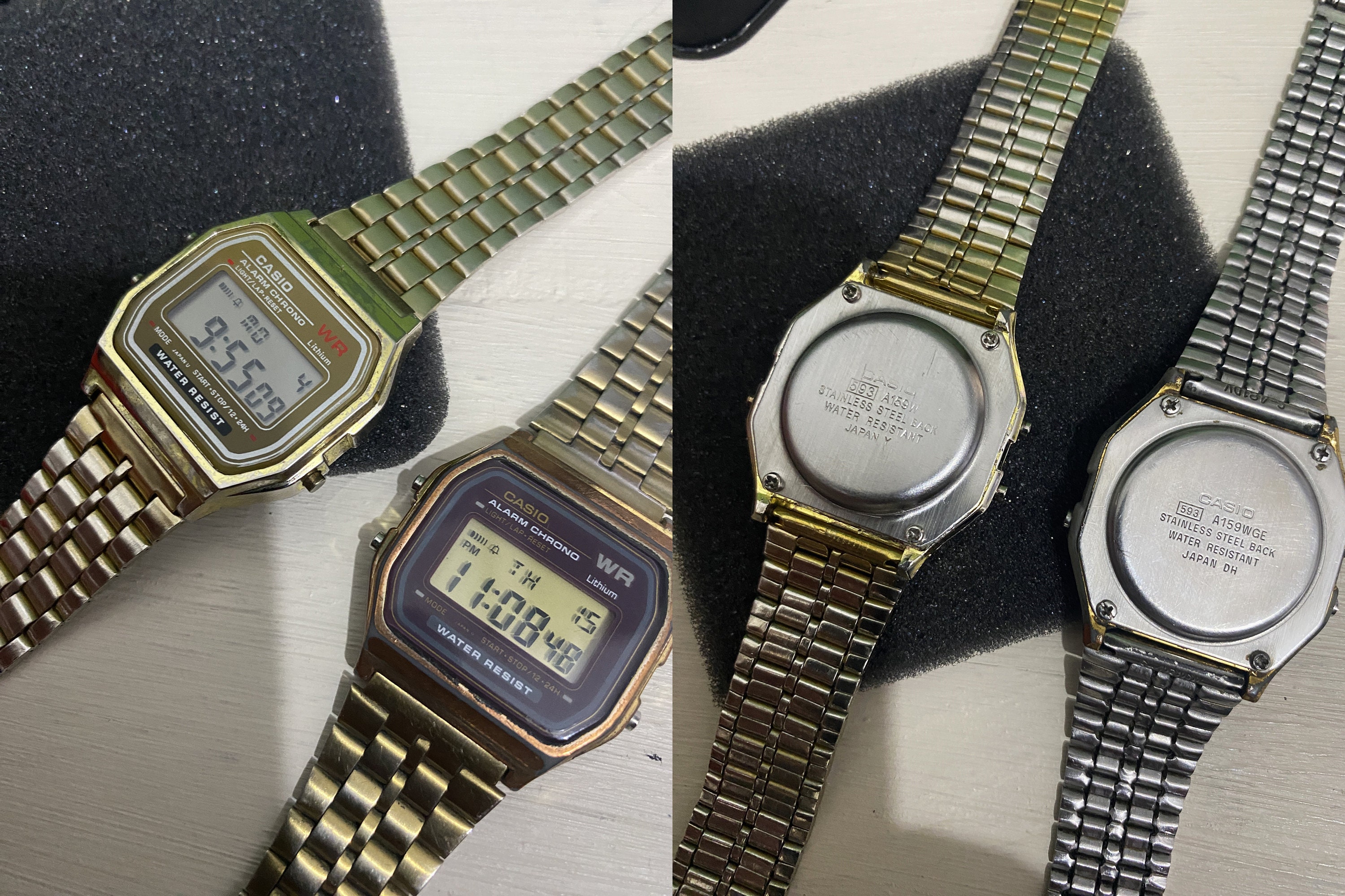Casio 593 a159w stainless steel back water resistant japan dh new arrivals