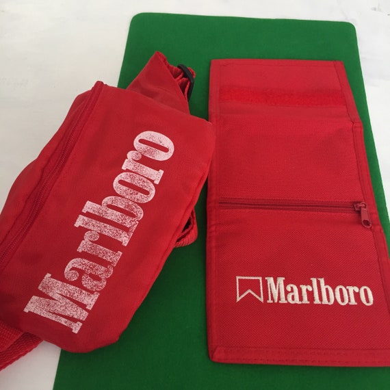 Vintage Set marlboro fanny pack and wallet/Credit… - image 4