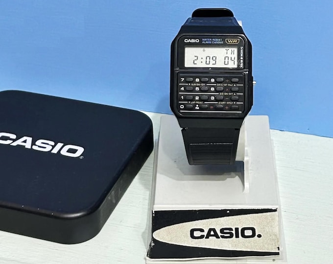 Casio CA-53W- Wrist Watch Black Color/ Original Tin Casio Box/ Very ...