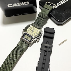 casio カシオ AW-61 動作品 1517 CASIO AW-61 白文字盤 電池交換完了！無事に動いてELバッライト