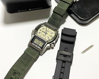 Vintage Casio AW-61 1750 Watch Analog Digital / Japan