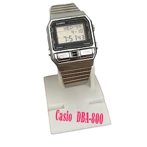 Banco de datos Casio Dba 800 - 50 Muy raro/ Banco de datos de marcador telefónico/ Mod; (555) Reloj vintage Casio digital en funcionamiento