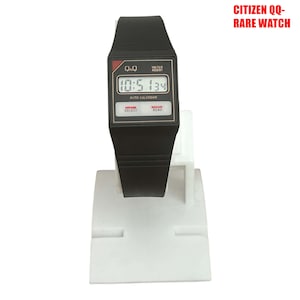 Rare Vintage Citizen Q&Q Auto Calendar Men’s Sports Digital  Film Watch JDM 1980s Slim Case