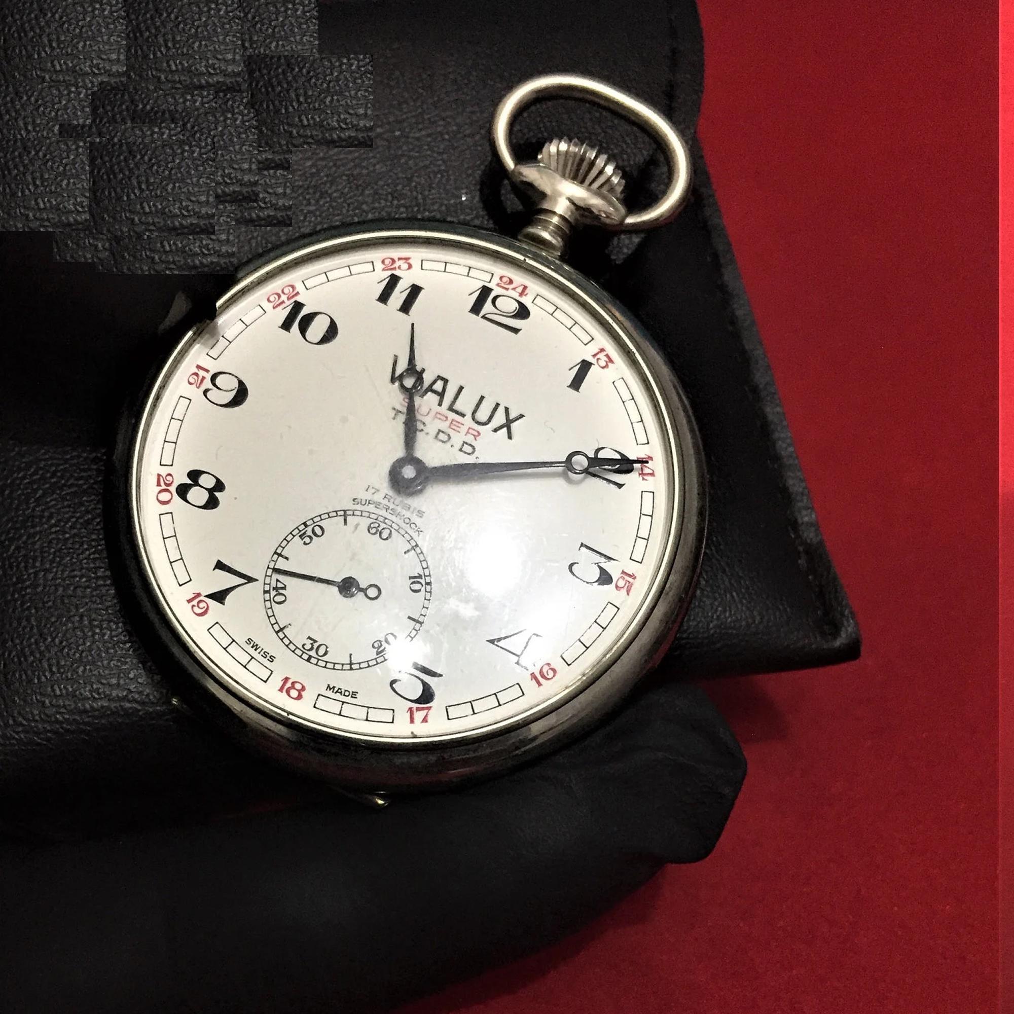 Vintage Vialux TCDD Rail Road /pocket Watch 17 Jewels/ With