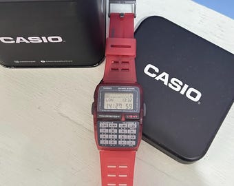 RARE RED Vintage Casio DBC-63 Dino Zone 1990s Databank