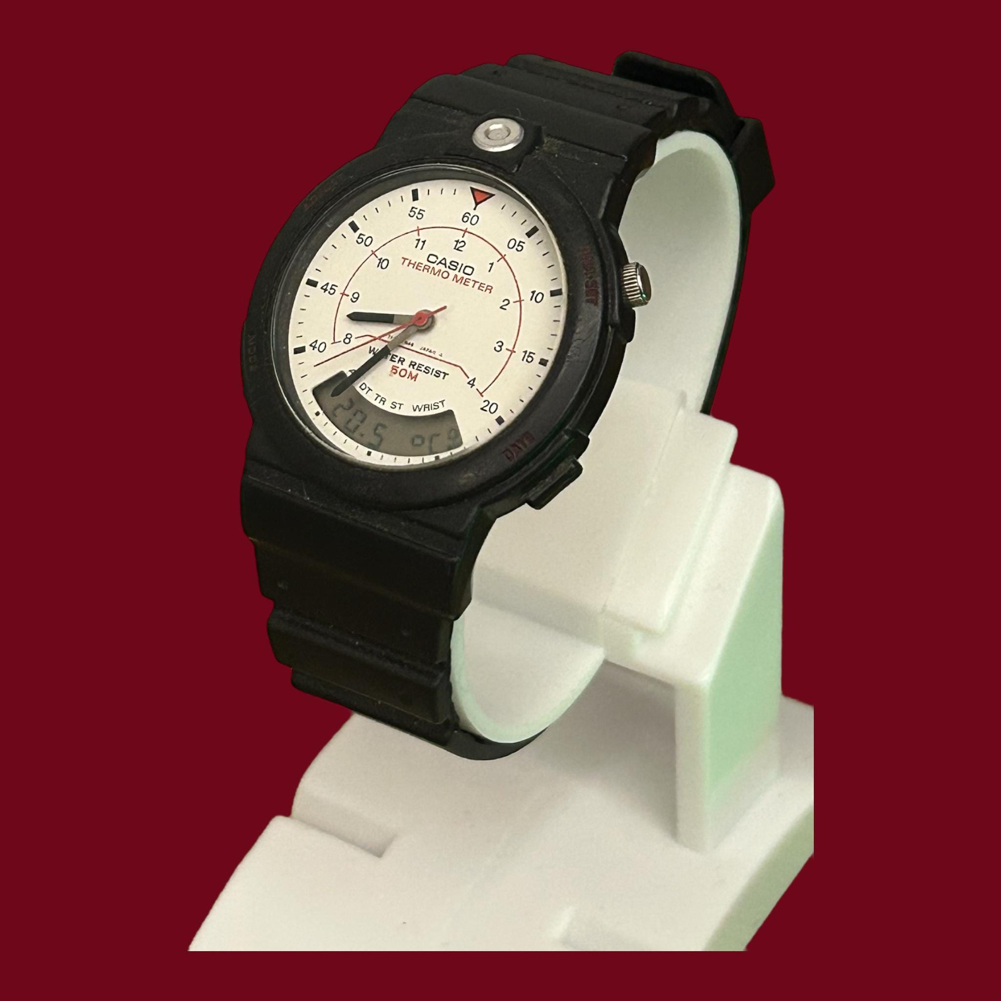 希少な温度計 カシオ AW-10、腕時計、カシオ ヴィンテージ