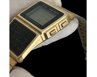 Vintage Gold Tone Casio Calculator Watch DBC-610: Rare 1990s