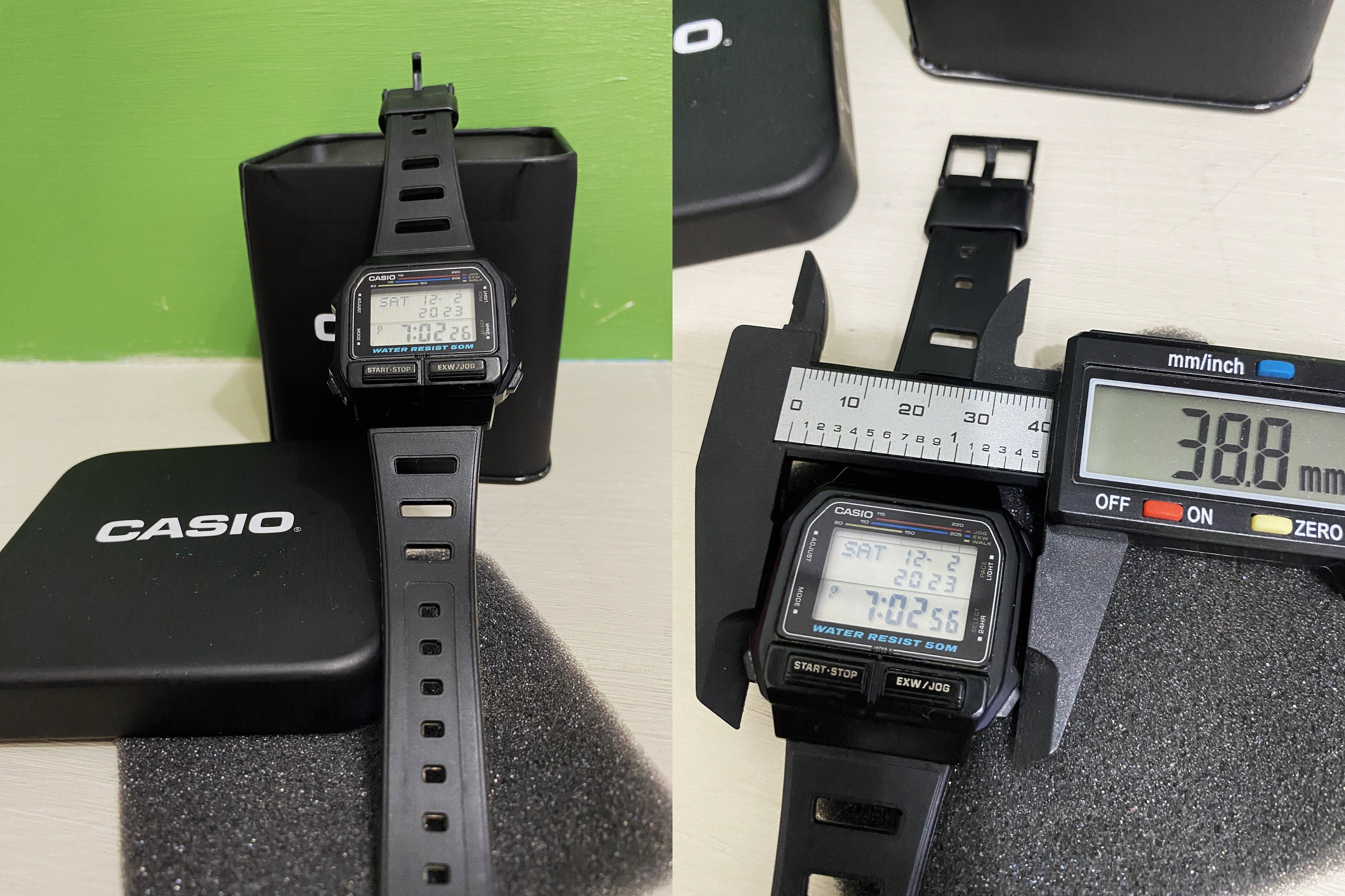 Casio EXW-50 Digital Watch/calorie Jog Walk Very Good