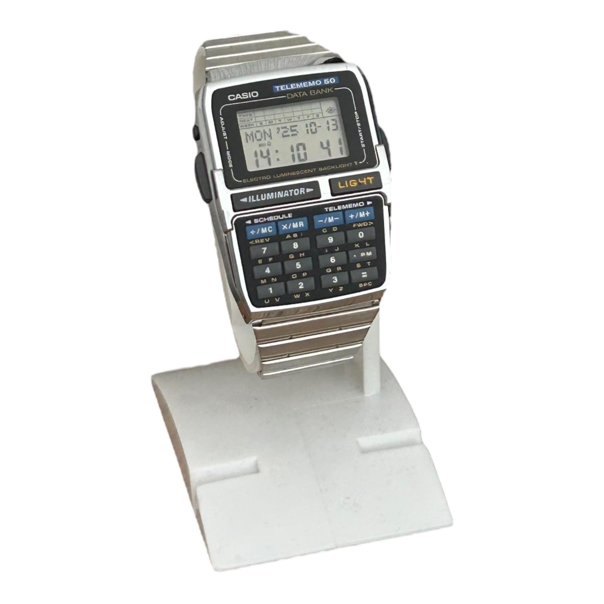 Execelent Nos Casio Dbc-63 Databank Telememo 50 Memory Calculator