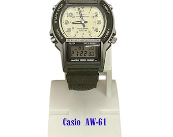 ヴィンテージ カシオ AW-61 1750 腕時計 アナログ デジタル / 日本製