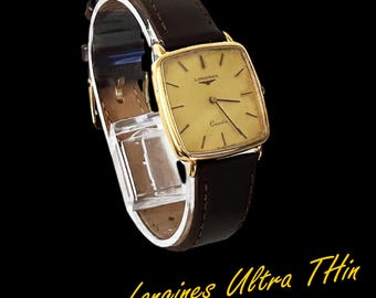 Vintage Longines Ultra Thin Quartz Watch 761 Swiss 6245 V8 Six