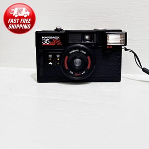 Hanimex 35SE 35 mm vintage / Câmera compacta com estojo / Filme analógico / Muito bom estado / Para coleção / Testado.