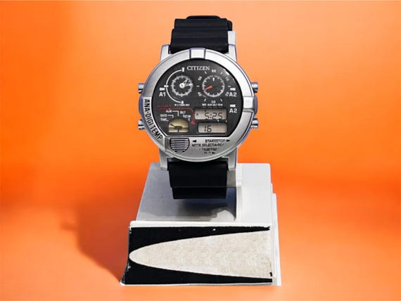 RARE Citizen Ana Digi Temp Quartz Digital Men's Watch RARE Citizen Ana Digi Temp Quartz Digital Men's Watch