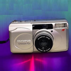 Vintage , Olympus Superzoom 70G, film camera, photography, infinity, zoom, compact, shoot, point and shoot, olympus af-1, 35mm film