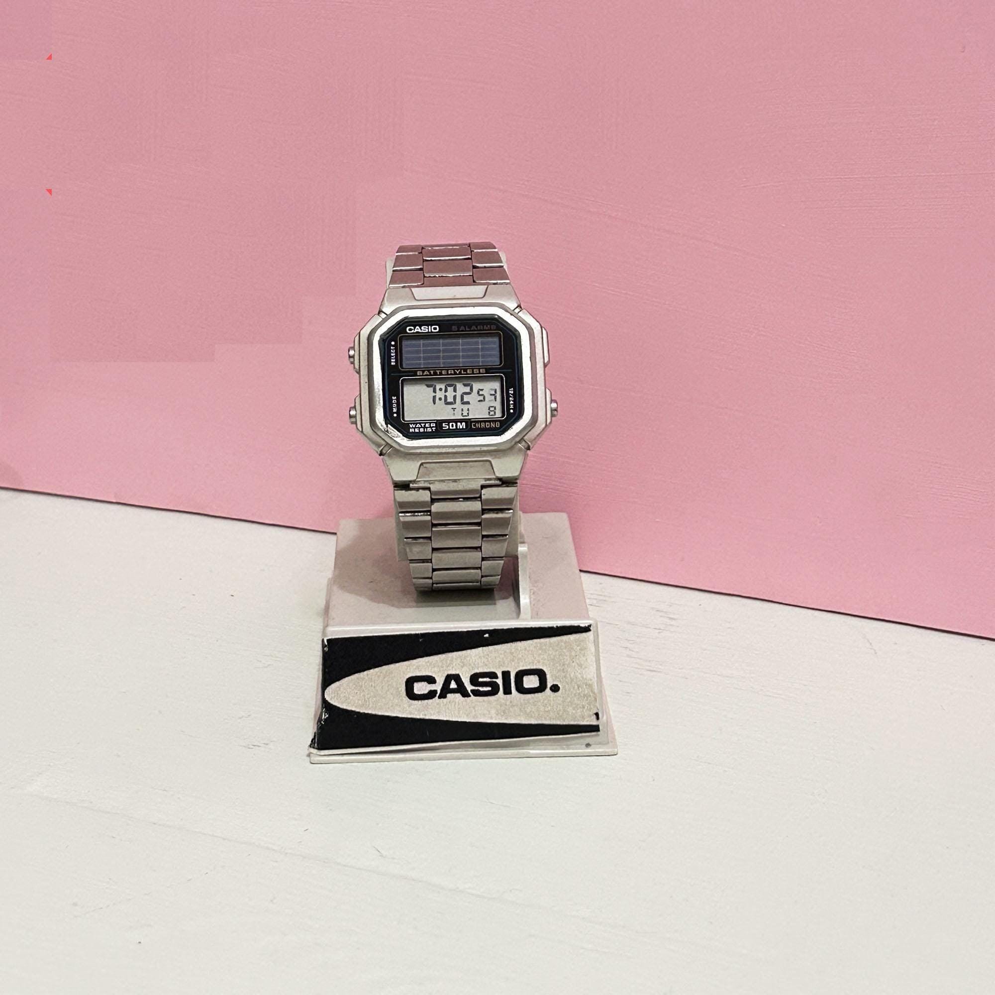 Casio AL-190W SOLAR Power / 3274 Module) LCD Digital Watch / Very