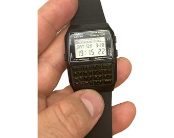 Casio DBC-62 Men's Digital Watch, Black Rubber Band, Japanese