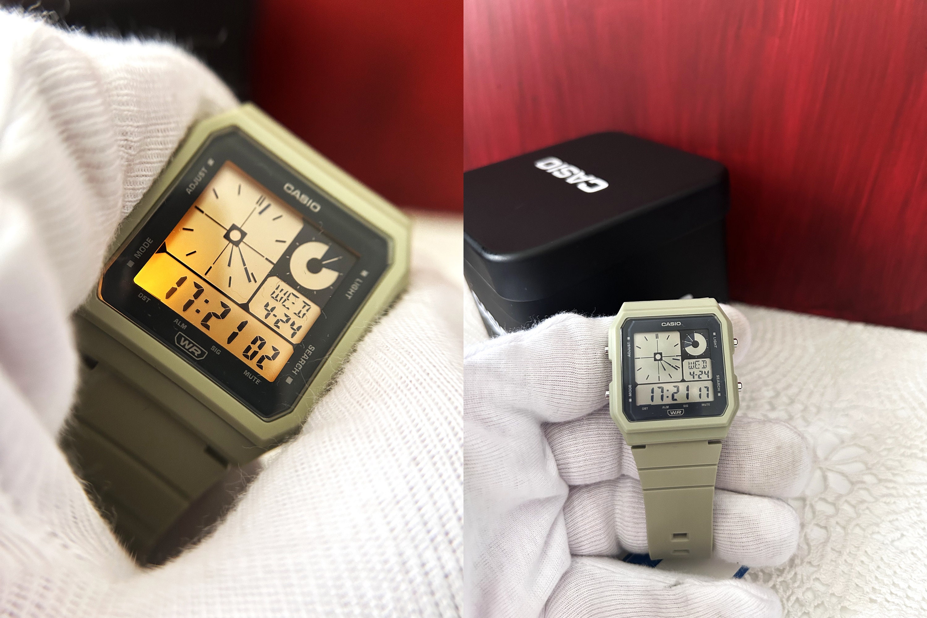 Unused Casio LF-20W Casio Twin Graph Cream Gradient Screen