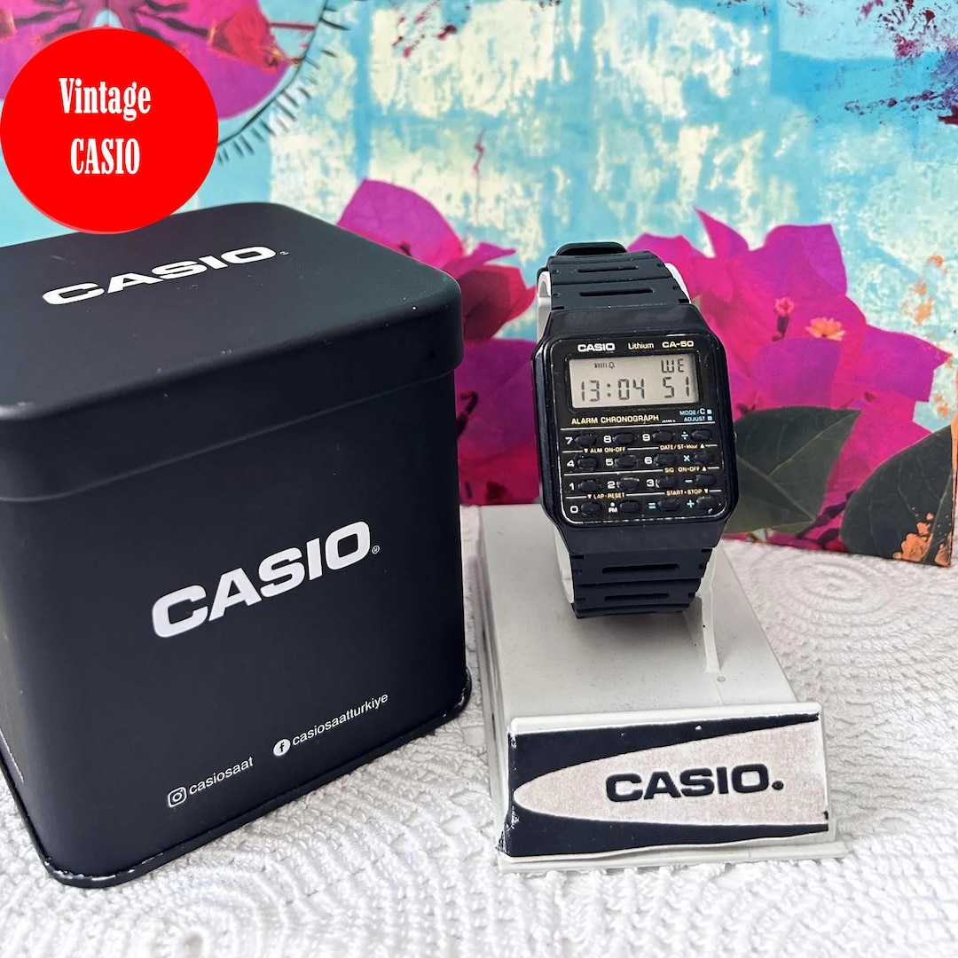 激レア CASIO CA-50 デジタル腕時計 希少な美しいカシオCA-50電卓ウォッチモジュール437