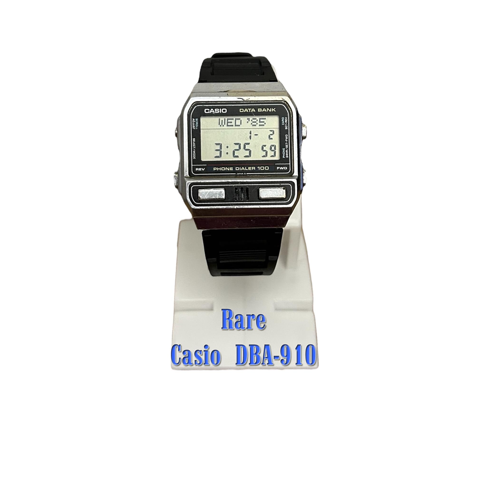 Data Bank Casio DBA-910 VERY RARE/ Phone Dialer Japan Men Wrist