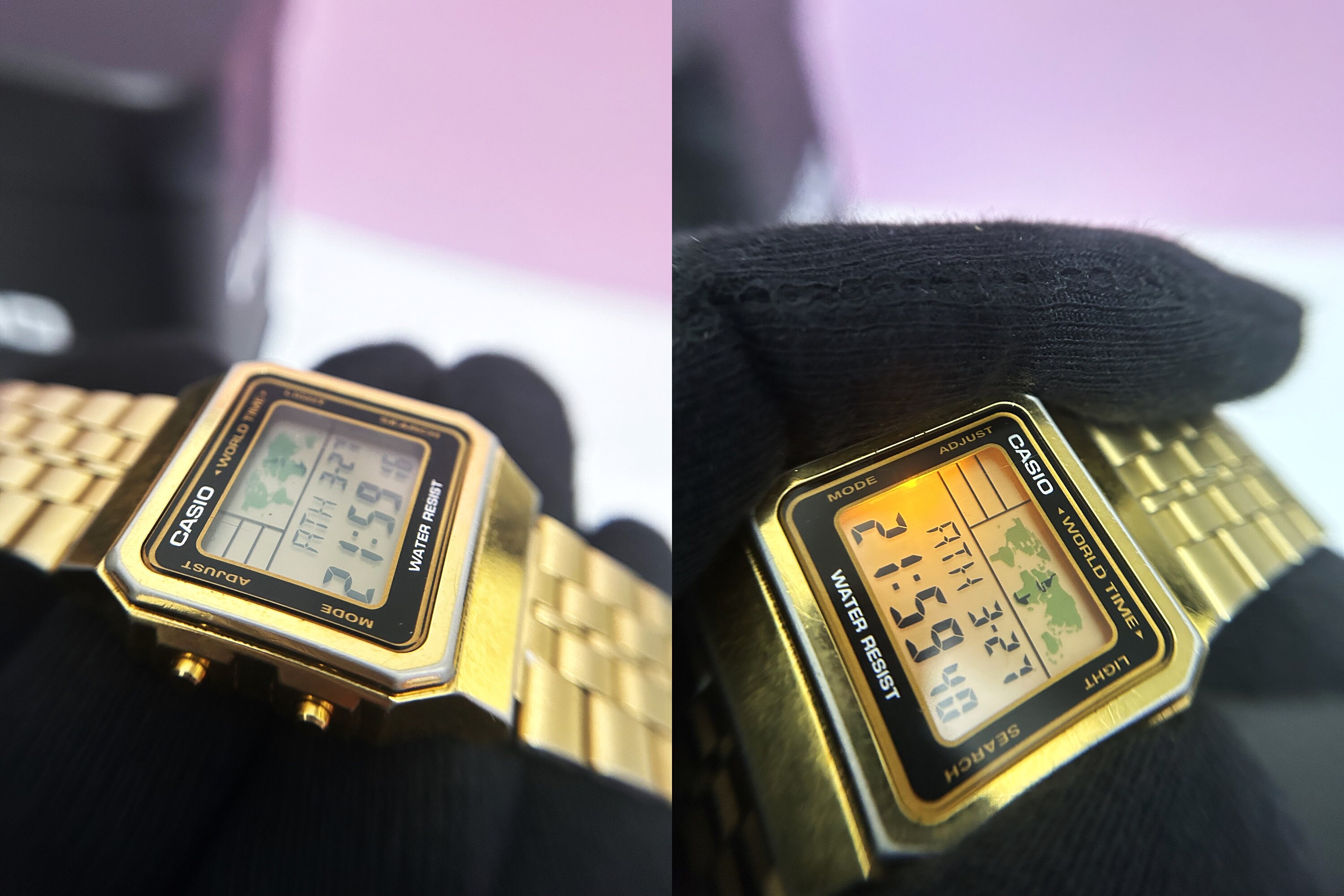 Casio world time gold sale