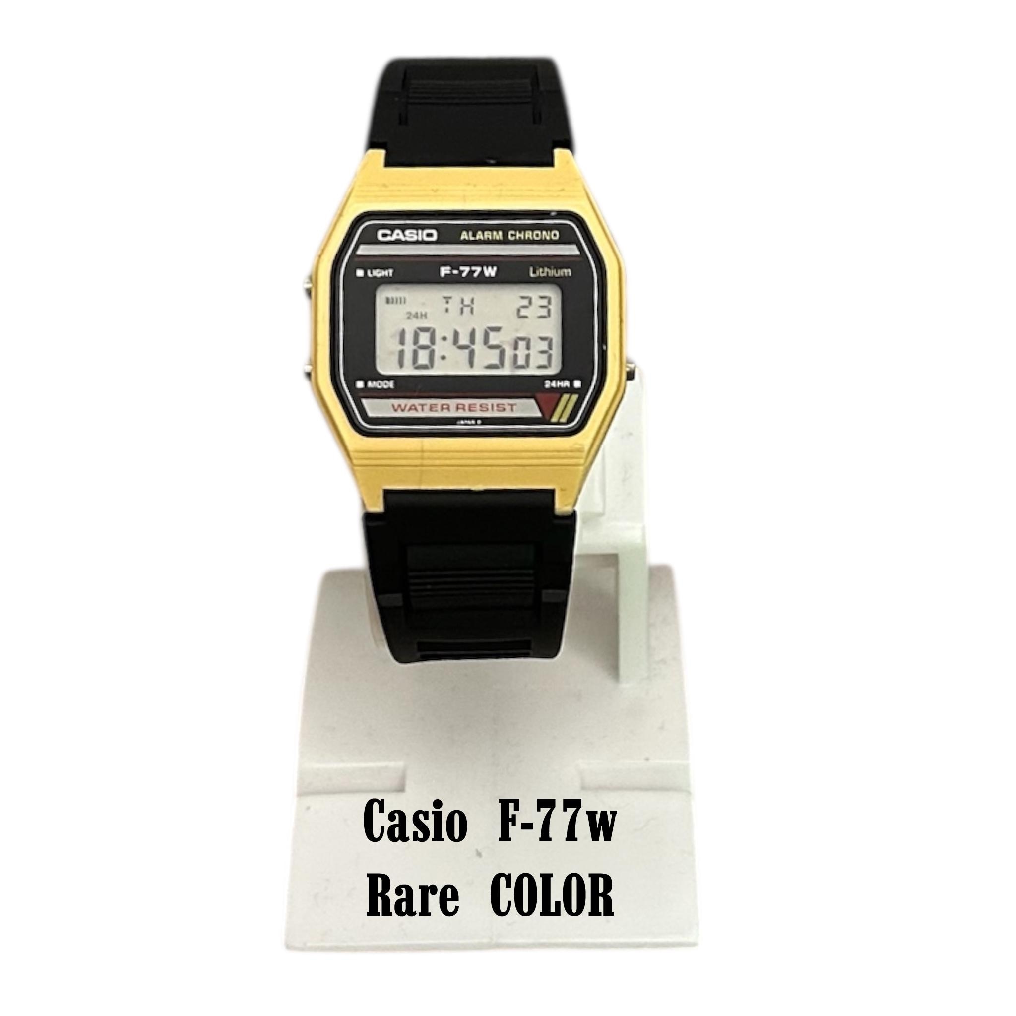 RARE COLOR Casio Quartz F-77W Digital Vintage Men's Watch 1980s