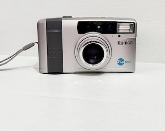 Vintage Konica Z-up 90e, retro, 1990s, analog photography, point and shoot, konica, retro film camera, vintage camera, camera collector
