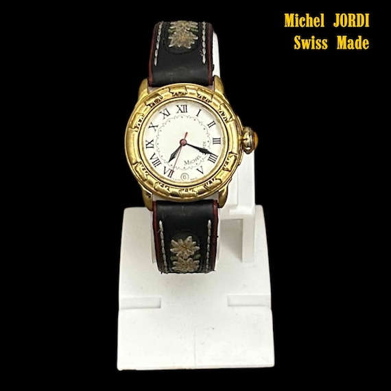 Vintage Michel Jordi Swiss Watch Womens 36mm 1991 Suisse 1291