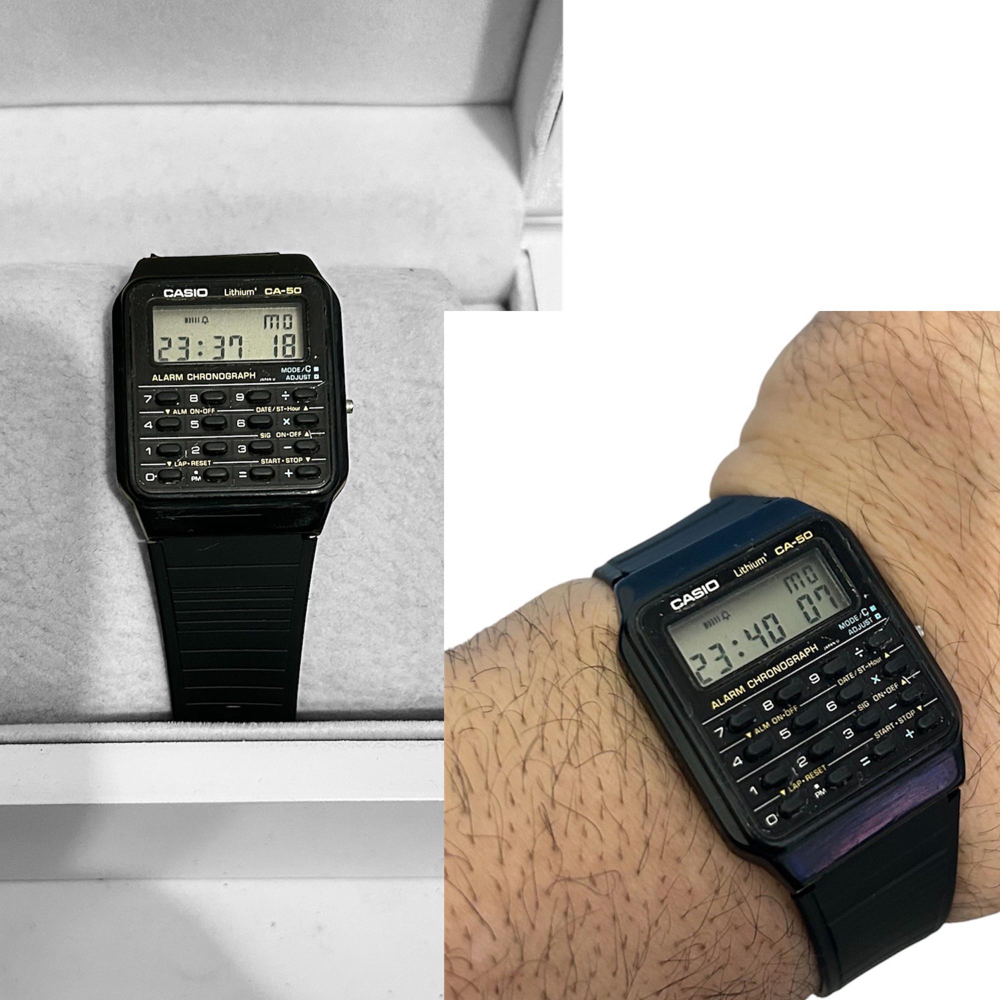 カシオ CA-50 電卓付き腕時計、カシオ ヴィンテージ腕時計、カシオ