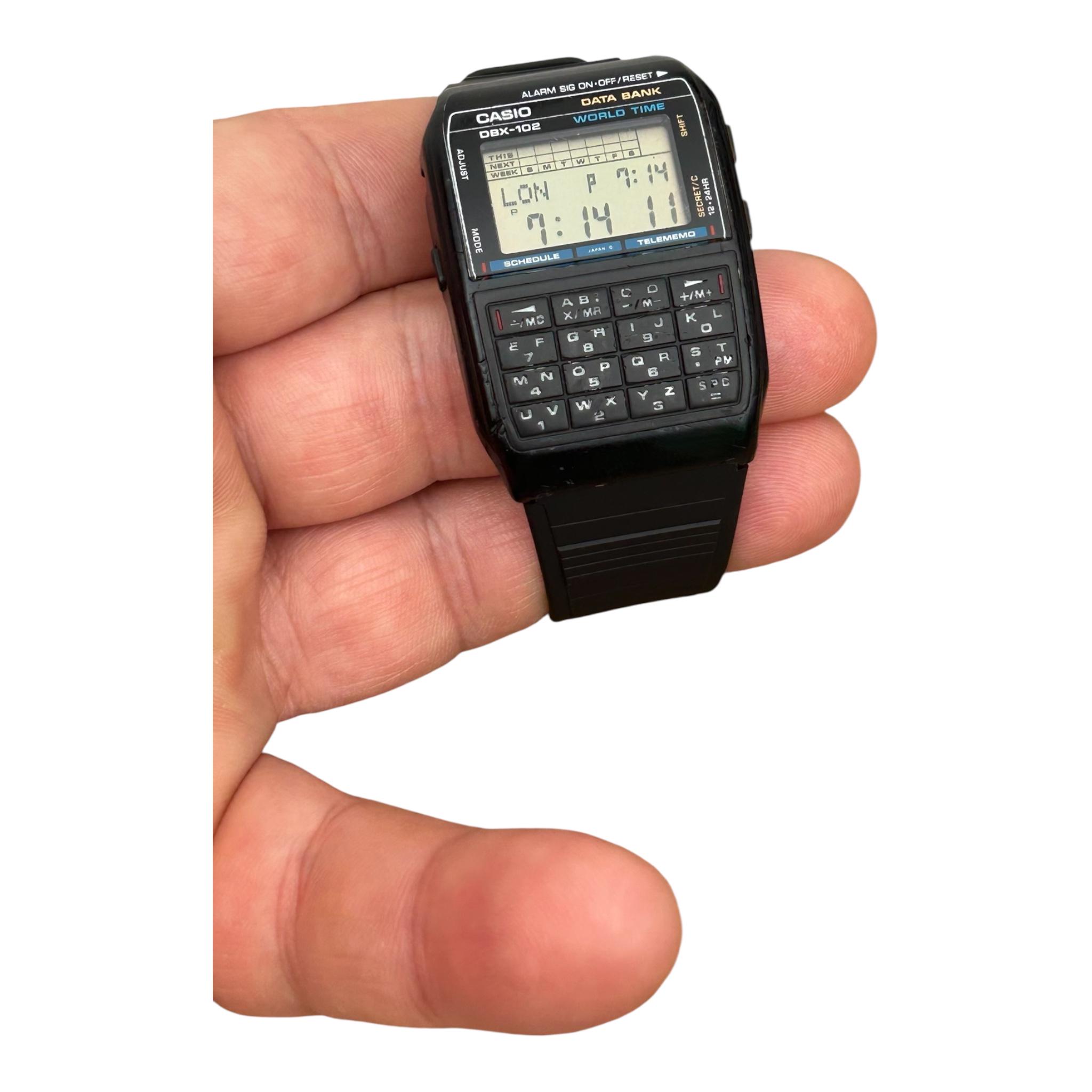 Vintage Casio DBX-102 Data Bank Calculator Watch, RARE - Etsy
