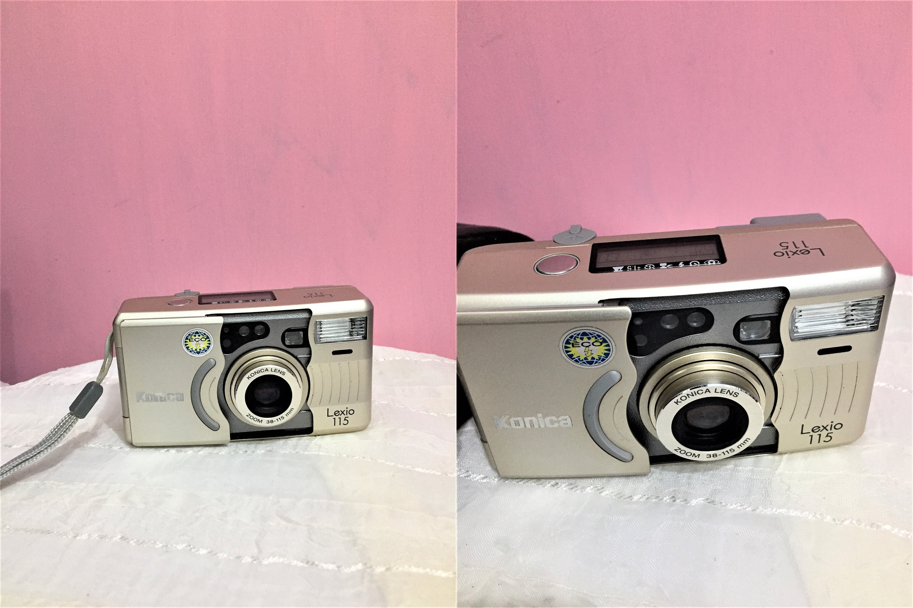Vintage Konica Lexio 115 Compact Point and , 35mm Film Camera