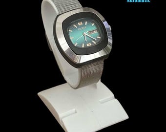 Vintage Citizen Automatic Watch, Turquoise Dial, Japan Made, BLPD 6501