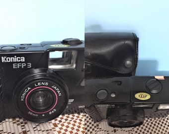 Vintage Konica EFP 3 Camera/ Compact Camera /with Battery/ Konica