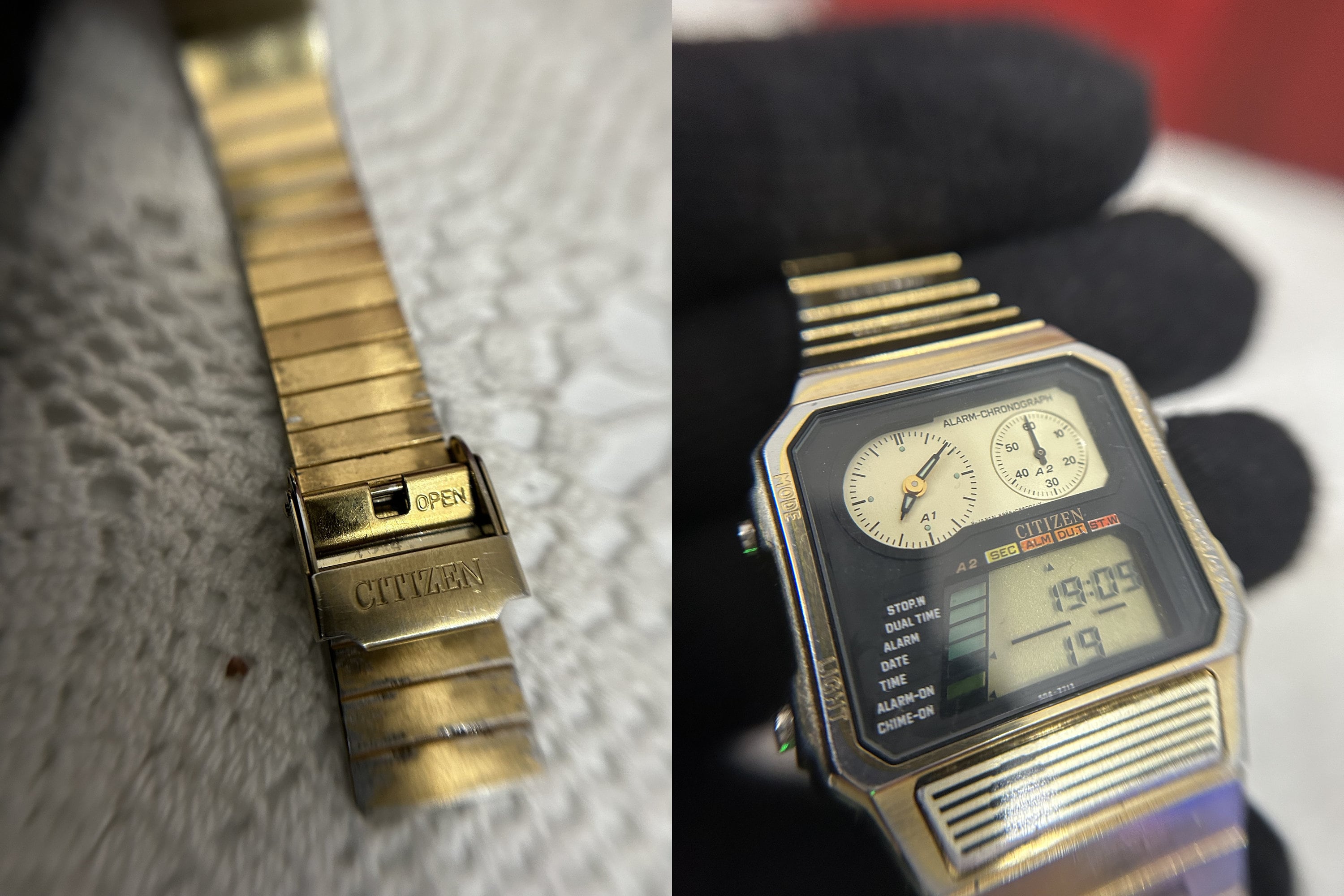 Very RARE Citizen Ana-digital 8986-087089 Y CHRONOGRAPH ALARM